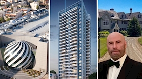 ג'ון טרבולטה והאחוזה במיין (מימין), פרויקט NXT TOWERS, קניון עזראלי בקריית אתא, צילום: צילום מסך אינסטגרם, באדיבות קבוצת עזריאלי, 3Division
